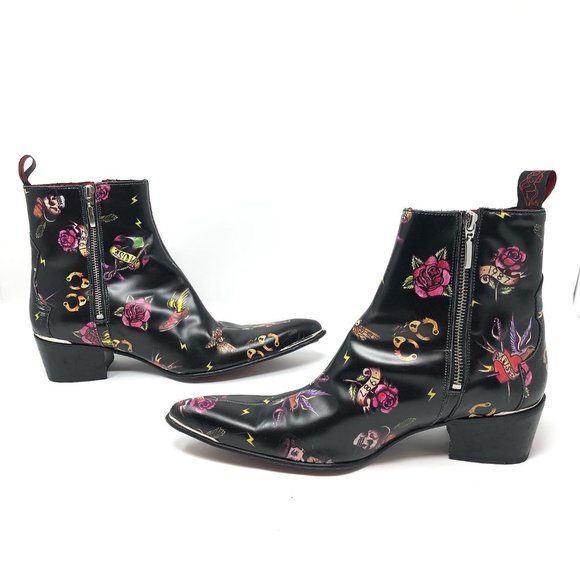 JEFFERY WEST 'MUSE' Tattoo Sylvian Leather Boots - Picture 1 of 11